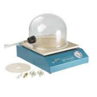 Bell in Vacuum air pump with plate